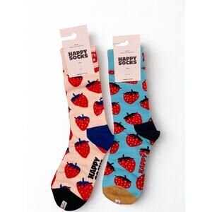 2 Pairs Happy Socks Size Medium Unisex NWT